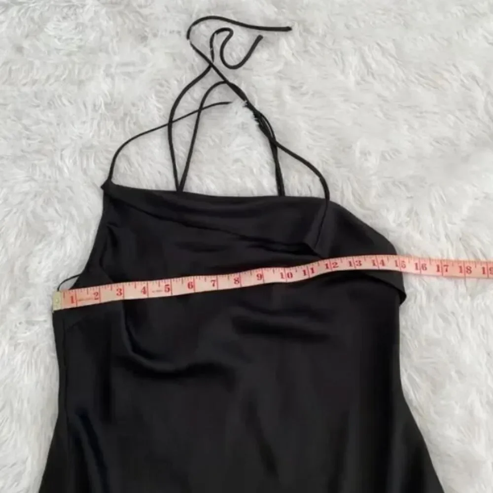 Women ASTR The Label Strappy Cowl Neck Slip Dress in Black Medium
